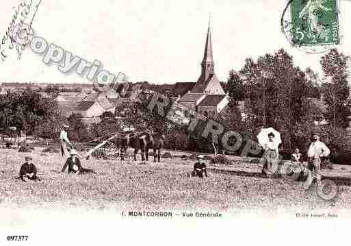 Ville de MONTCORBON, carte postale ancienne