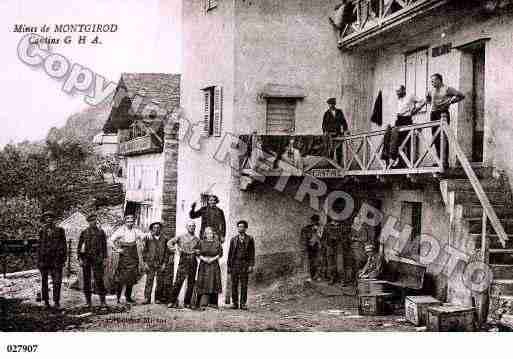 Ville de MONTGIROD, carte postale ancienne