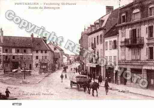 Ville de PONTARLIER, carte postale ancienne