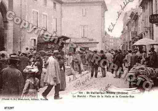 Ville de SAINTVALLIER, carte postale ancienne