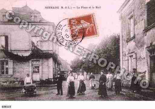 Ville de SERMAISE, carte postale ancienne