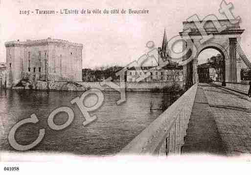 Ville de TARASCON, carte postale ancienne