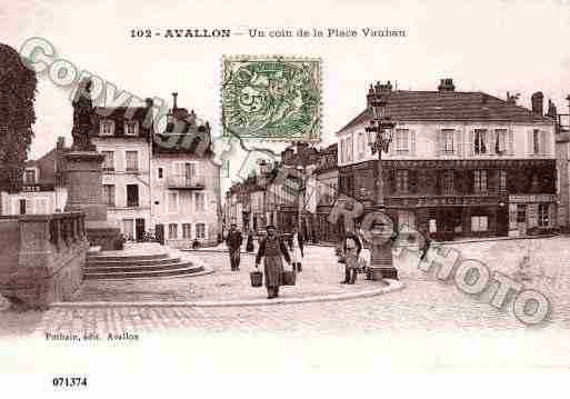 Ville de AVALLON, carte postale ancienne