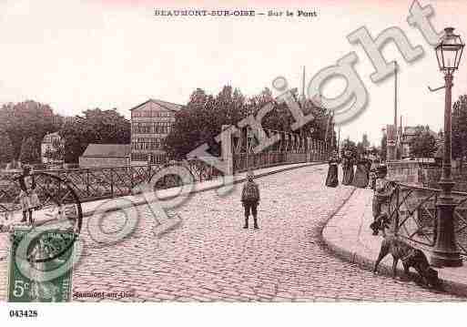 Ville de BEAUMONTSUROISE, carte postale ancienne