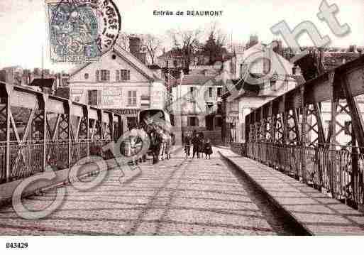 Ville de BEAUMONTSUROISE, carte postale ancienne