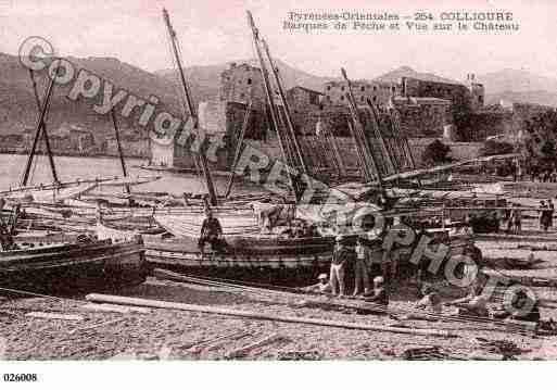 Ville de COLLIOURE, carte postale ancienne