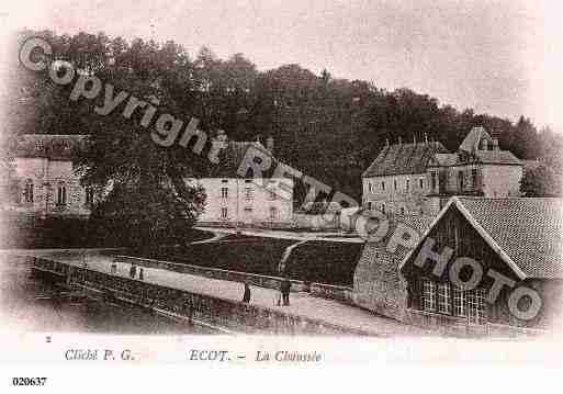 Ville de ECOT, carte postale ancienne