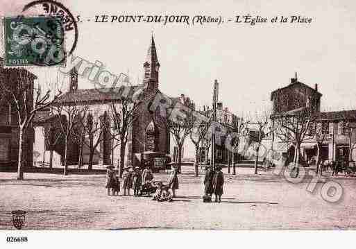 Ville de LYON, carte postale ancienne