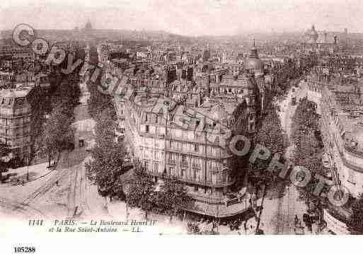 Ville de PARIS4, carte postale ancienne