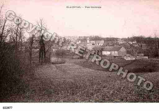 Ville de PLAINVAL, carte postale ancienne