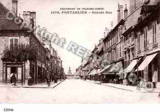 Ville de PONTARLIER, carte postale ancienne