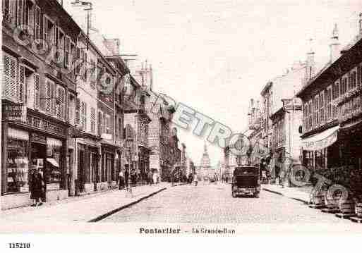 Ville de PONTARLIER, carte postale ancienne