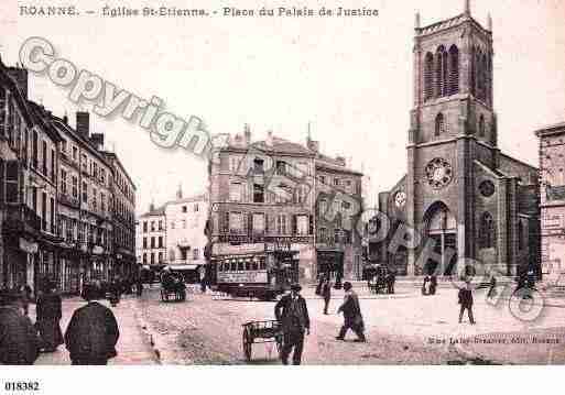 Ville de ROANNE, carte postale ancienne