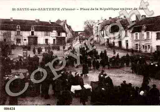 Ville de SAINTSAVIN, carte postale ancienne