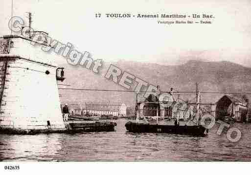 Ville de TOULON, carte postale ancienne