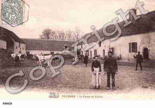 Ville de VILLEMER, carte postale ancienne