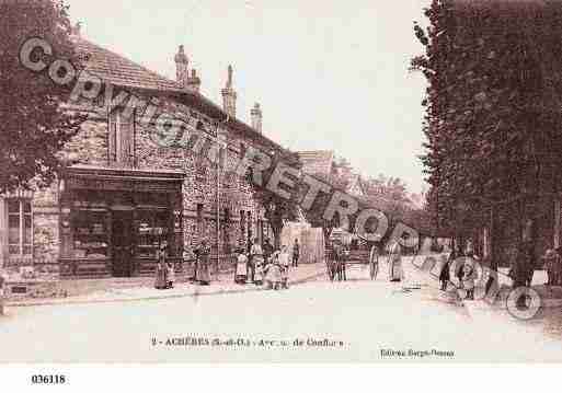 Ville de ACHERES, carte postale ancienne