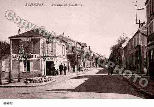 Ville de ACHERES, carte postale ancienne