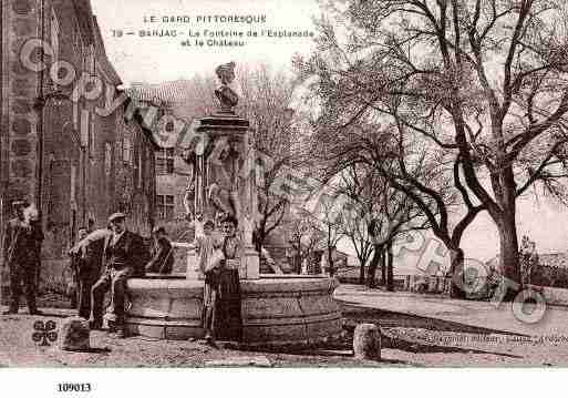 Ville de BARJAC, carte postale ancienne