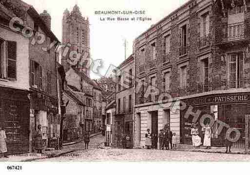 Ville de BEAUMONTSUROISE, carte postale ancienne