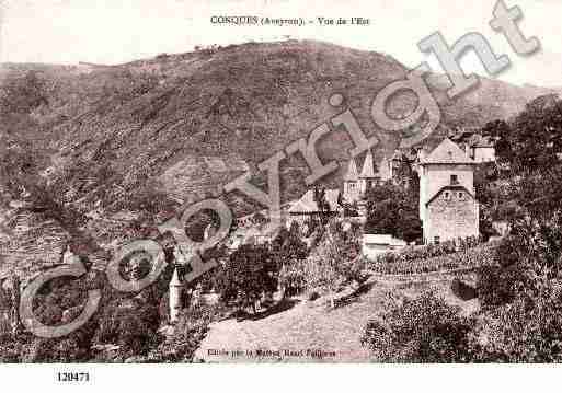 Ville de CONQUES, carte postale ancienne