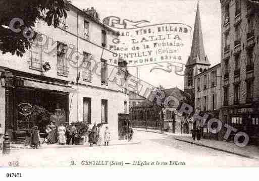 Ville de GENTILLY, carte postale ancienne