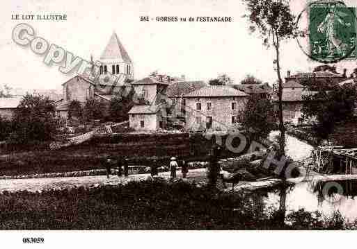 Ville de GORSES, carte postale ancienne