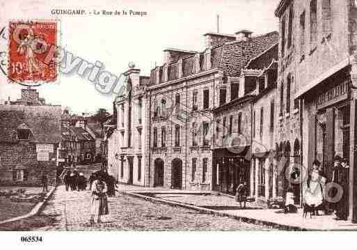 Ville de GUINGAMP, carte postale ancienne