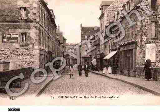 Ville de GUINGAMP, carte postale ancienne