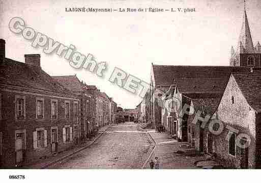 Ville de LAIGNE, carte postale ancienne