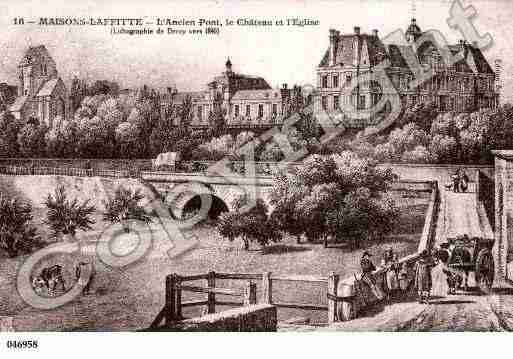 Ville de MAISONSLAFFITTE, carte postale ancienne