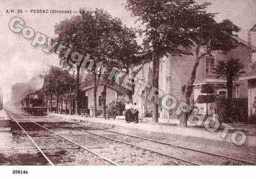 Ville de PESSAC, carte postale ancienne