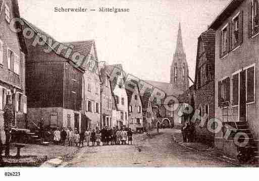 Ville de SCHERWILLER, carte postale ancienne