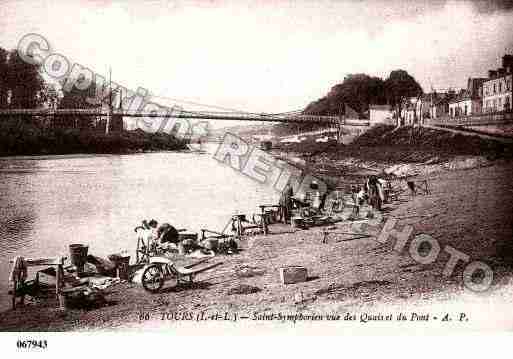 Ville de TOURS, carte postale ancienne