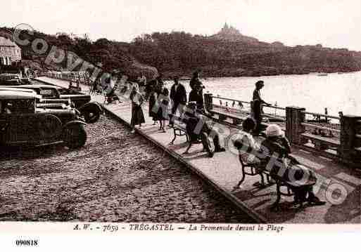 Ville de TREGASTEL, carte postale ancienne