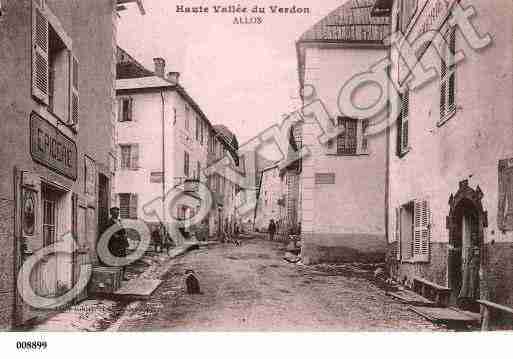 Ville de ALLOS, carte postale ancienne