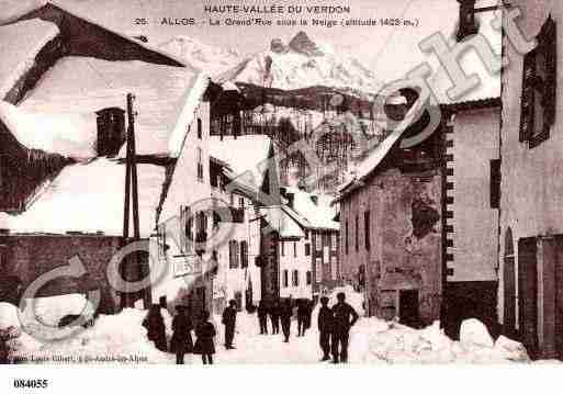 Ville de ALLOS, carte postale ancienne