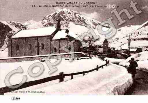 Ville de ALLOS, carte postale ancienne