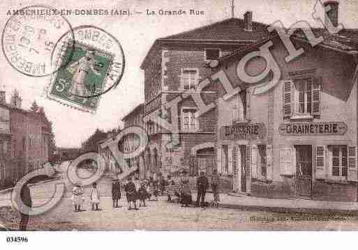 Ville de AMBERIEUENDOMBES, carte postale ancienne