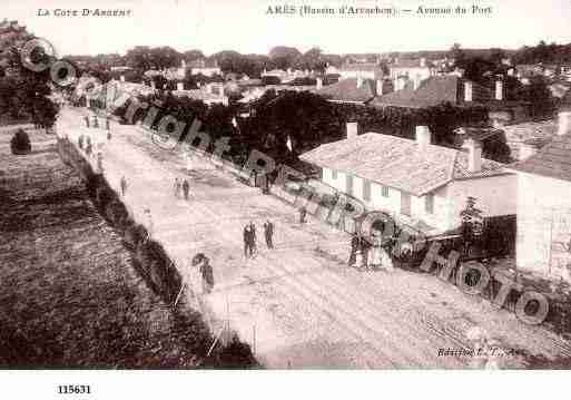 Ville de ARES, carte postale ancienne