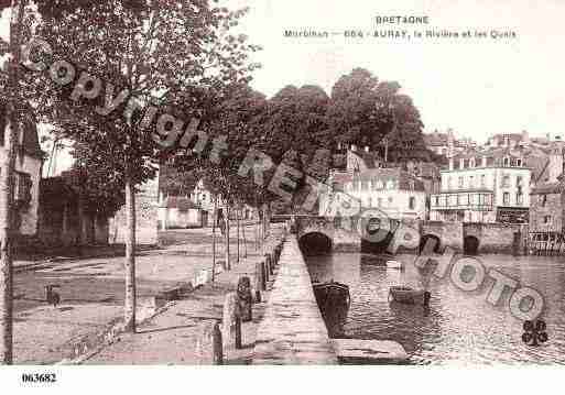 Ville de AURAY, carte postale ancienne