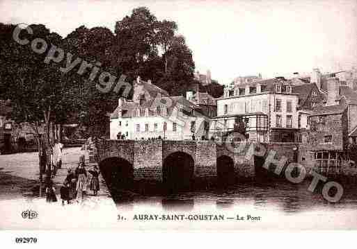 Ville de AURAY, carte postale ancienne