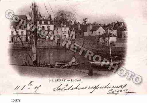 Ville de AURAY, carte postale ancienne