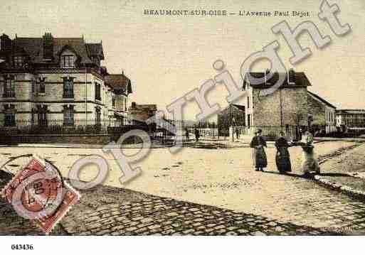 Ville de BEAUMONTSUROISE, carte postale ancienne