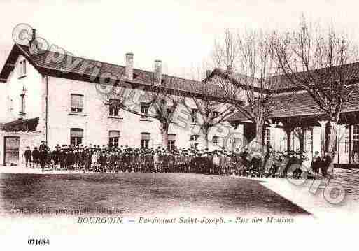 Ville de BOURGOINJALLIEU, carte postale ancienne