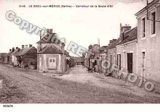 Ville de BREILSURMERIZE, carte postale ancienne