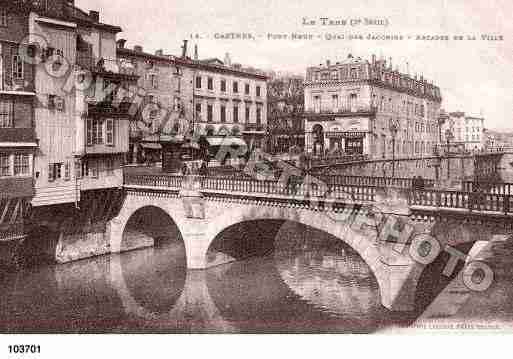 Ville de CASTRES, carte postale ancienne