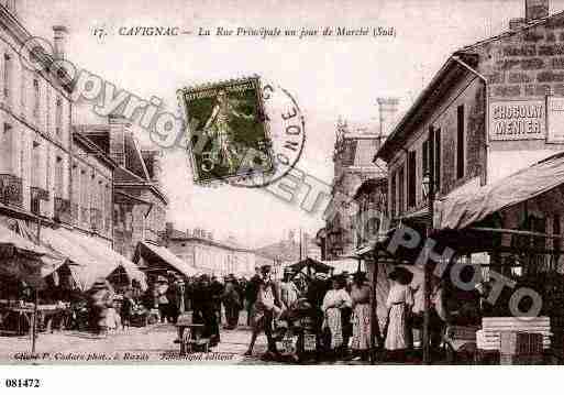 Ville de CAVIGNAC, carte postale ancienne