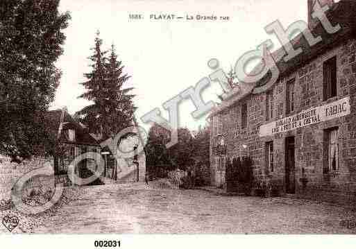 Ville de FLAYAT, carte postale ancienne