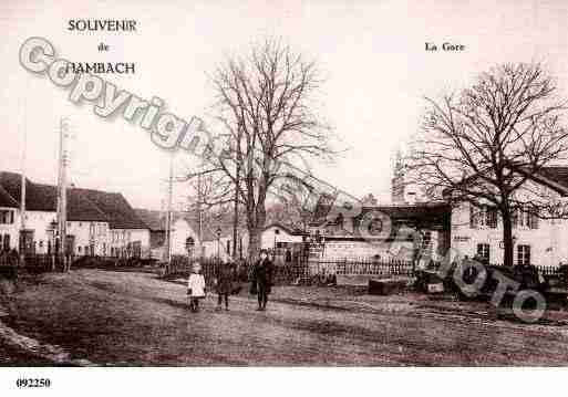 Ville de HAMBACH, carte postale ancienne